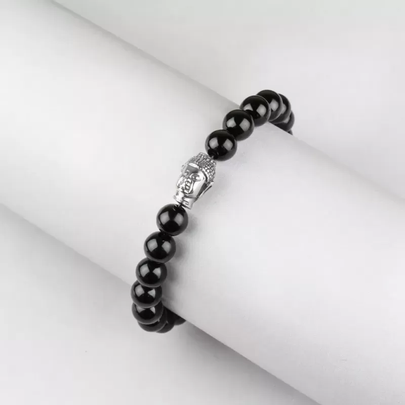 Браслет Everiot STB-MJ-1725 из оникса с головой Будды