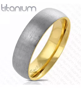 Кольцо из титана  Spikes R-TM-6057G матовое