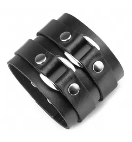 Кожаный браслет Scappa B-209 черный