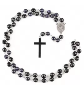 Мужской розарий с крестом Everiot Select LNS-3061 из авантюрина и агата