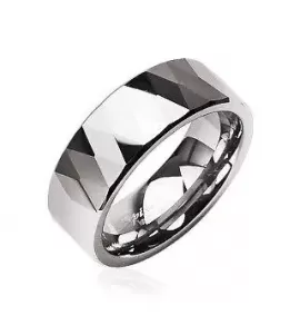 Кольцо из карбида вольфрама мужское Spikes R-TU-009S