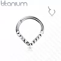 Кольцо кликер из титана Pirslab RHT90-ST серьга для пирсинга септума, трагуса и хеликса, брови, сосков