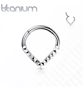 Кольцо кликер из титана Pirslab RHT90-ST серьга для пирсинга септума, трагуса и хеликса, брови, сосков