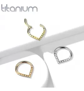 Кольцо кликер из титана Pirslab RHT90-ST серьга для пирсинга септума, трагуса и хеликса, брови, сосков