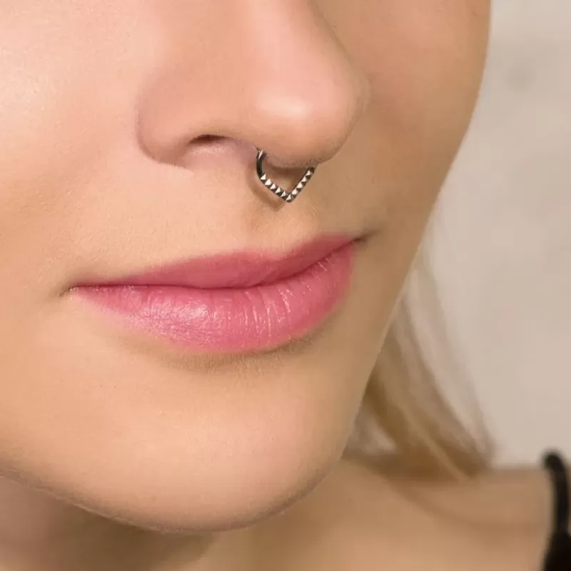 Кольцо кликер из титана Pirslab RHT90-ST серьга для пирсинга септума, трагуса и хеликса, брови, сосков