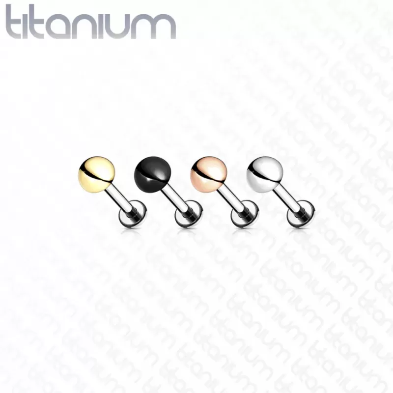 Титановая серьга лабрет Pirslab TIL17-K-GR для пирсинга Монро, трагуса, хеликса