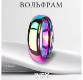 Разноцветное кольцо INFY R-TU01W из карбида вольфрама c IP покрытием