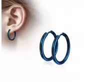 Серьги-кольца TATIC SE3065B из стали синие