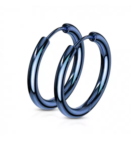 Серьги-кольца TATIC SE3065B из стали синие