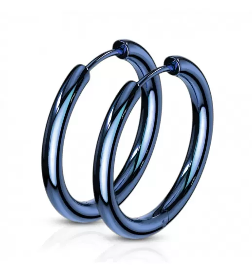 Серьги-кольца TATIC SE3065B из стали синие