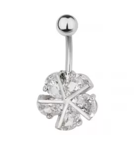 Серьга для пупка "Цветок" Everiot AAB-371TBPN из медицинской стали