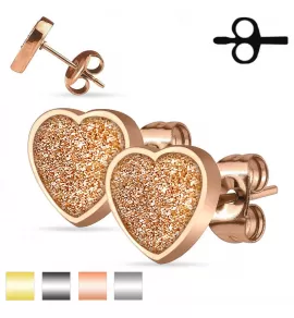 Серьги-гвоздики TATIC SEZHT из стали в форме сердца