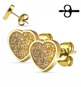 Серьги-гвоздики TATIC SEZHT из стали в форме сердца