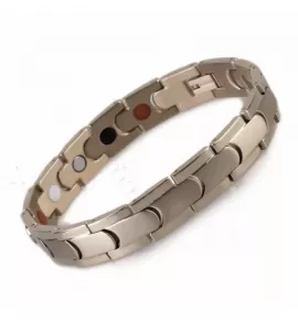 Магнитный браслет мужской из стали Everiot SB-MJ-102QM цвета розового золота