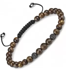 Браслет Шамбала из бронзита с фианитами Everiot Select LNS-0222
