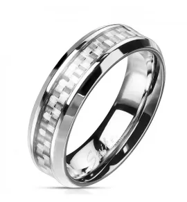Кольцо из стали Spikes R-M2314 с карбоновой вставкой