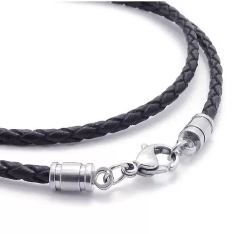 Кожаный шнурок плетеный Everiot Select LC-B черный