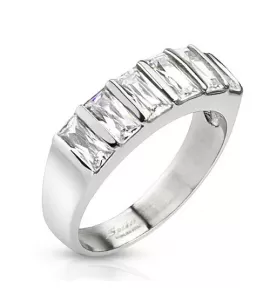 Кольцо из стали Spikes R-D2137 с фианитами