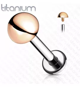 Титановая серьга лабрет Pirslab TIL17-RD-GR для пирсинга Монро, трагуса, хеликса