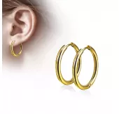 Серьги-кольца TATIC SE3065G стальные цвета желтое золото