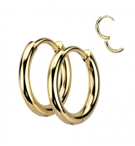 Серьги-кольца TATIC SE3065G стальные цвета желтое золото