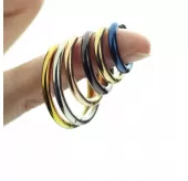Серьги-кольца TATIC SE3065G стальные цвета желтое золото