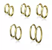 Серьги-кольца TATIC SE3065G стальные цвета желтое золото