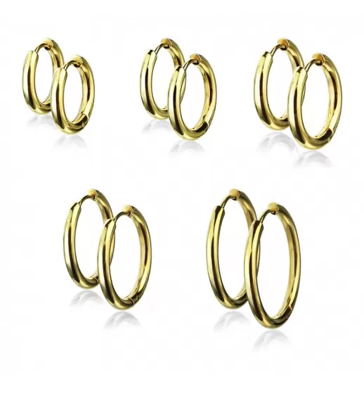 Серьги-кольца TATIC SE3065G стальные цвета желтое золото