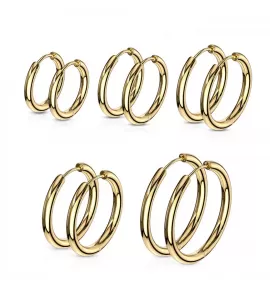 Серьги-кольца TATIC SE3065G стальные цвета желтое золото