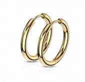 Серьги-кольца TATIC SE3065G стальные цвета желтое золото
