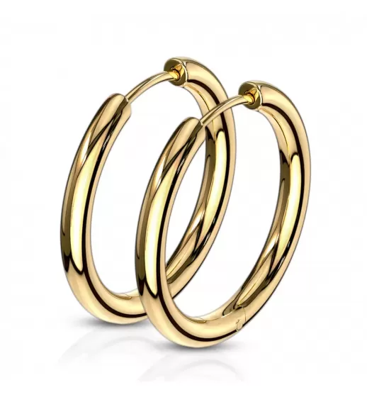 Серьги-кольца TATIC SE3065G стальные цвета желтое золото