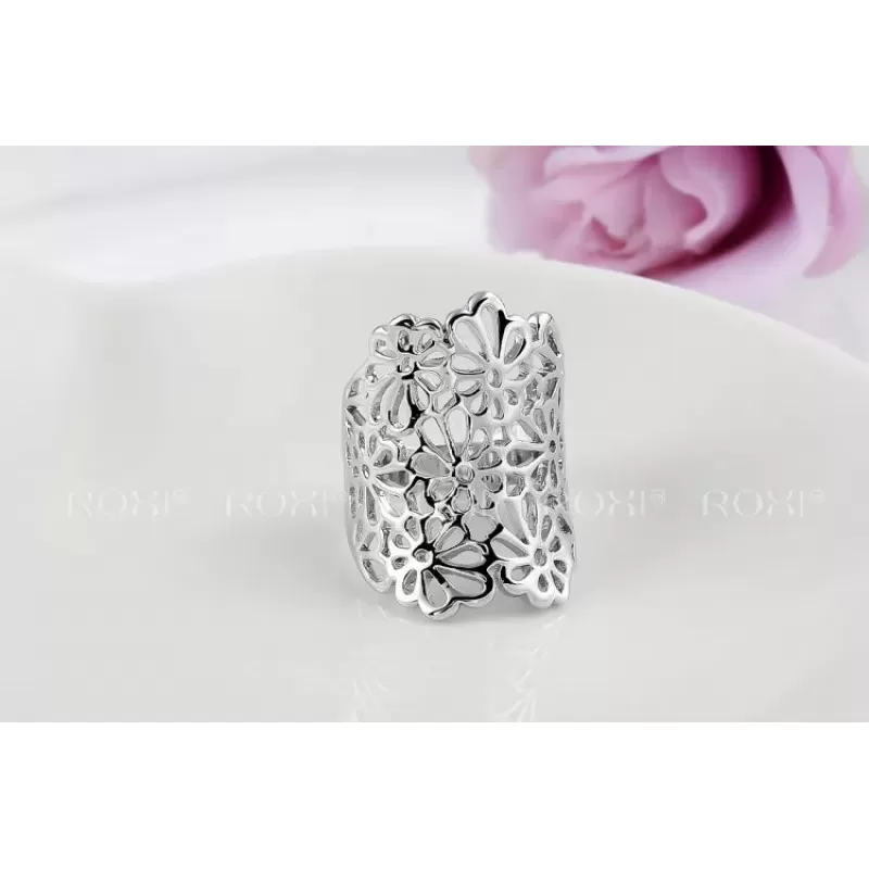 Кольцо ROZI RG-54290A с цветочным узором