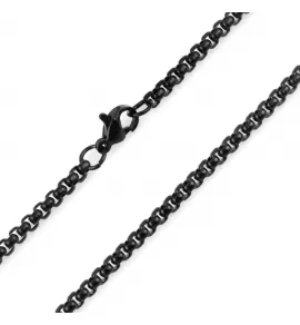 Цепочка из стали Everiot SN-XP-343-BK венецианское плетение, c черным покрытием