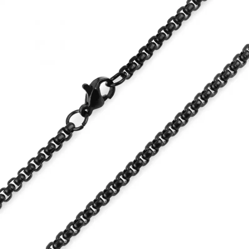 Цепочка из стали Everiot SN-XP-343-BK венецианское плетение, c черным покрытием