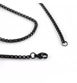 Цепочка из стали Everiot SN-XP-343-BK венецианское плетение, c черным покрытием