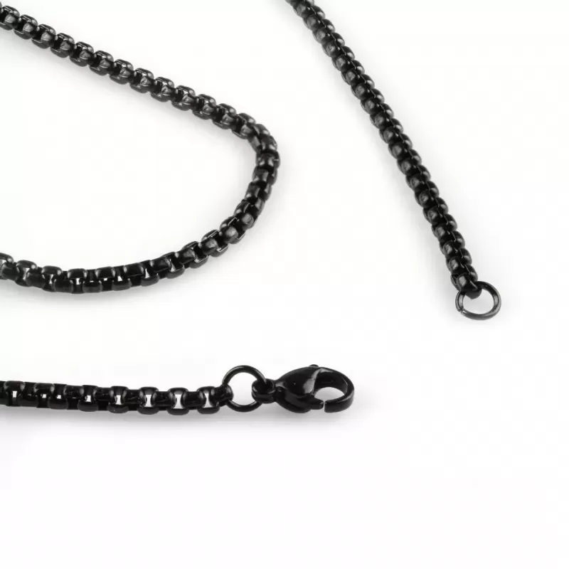 Цепочка из стали Everiot SN-XP-343-BK венецианское плетение, c черным покрытием