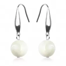 Женские серьги с белым перламутром Everiot Select SE-LNS-0006