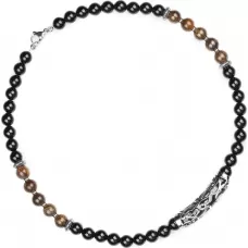 Мужской чокер Everiot Select LNS-3093 из бронзита и агата