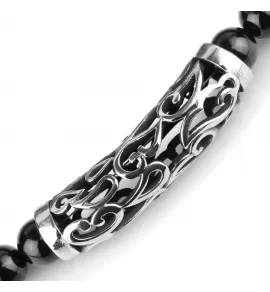 Мужской чокер Everiot Select LNS-3093 из бронзита и агата