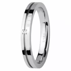 Кольцо из стали Everiot AAB-352GRSS с фианитом и римскими цифрами