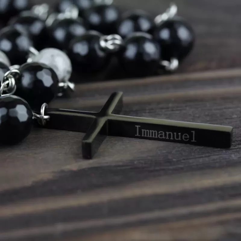 Розарий Everiot Select LNS-3063 из яшмы и агата с крестом