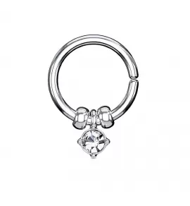 Стальное кольцо PiercedFish RX83 серьга для пирсинга септума, хряща уха, носа, брови, губ со съемной подвеской