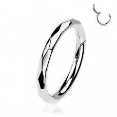 Пирсинг кольцо с кликером, из титана Pirslab RHT89, серьга для септума носа, хряща уха, хеликса, брови, губ, сосков