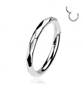 Пирсинг кольцо с кликером, из титана Pirslab RHT89, серьга для септума носа, хряща уха, хеликса, брови, губ, сосков