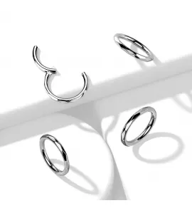 Пирсинг кольцо с кликером, из титана Pirslab RHT89, серьга для септума носа, хряща уха, хеликса, брови, губ, сосков