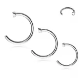 Набор серьги 3 шт. из стали для пирсинга носа PiercedFish SET-NOCP-3D, диаметром 6, 8 и 10 мм