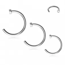 Набор серьги 3 шт. из стали для пирсинга носа PiercedFish SET-NOCP-3D, диаметром 6, 8 и 10 мм