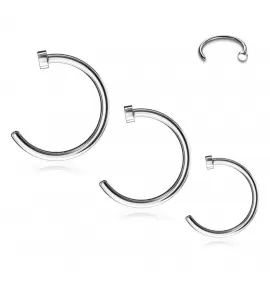 Набор серьги 3 шт. из стали для пирсинга носа PiercedFish SET-NOCP-3D, диаметром 6, 8 и 10 мм