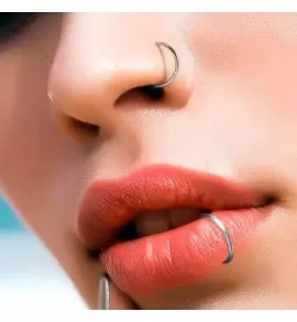 Набор серьги 3 шт. из стали для пирсинга носа PiercedFish SET-NOCP-3D, диаметром 6, 8 и 10 мм