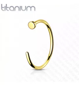 Кольцо из титана незамкнутое Pirslab T23NOH2-GD серьга для пирсинга септума и крыла носа